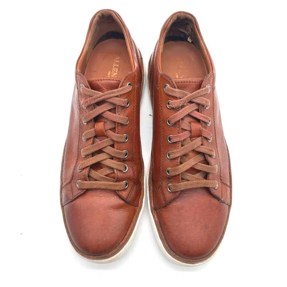 Allen Edmonds Porter Derby Sneakers Mens 8.5 D Tan Leather Low Top Portugal